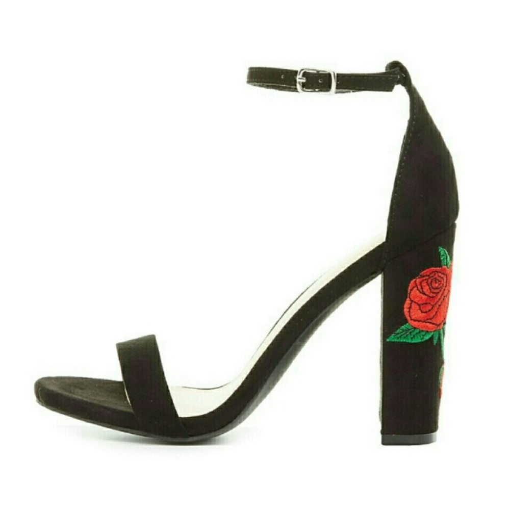 Rose Embroidery Heels